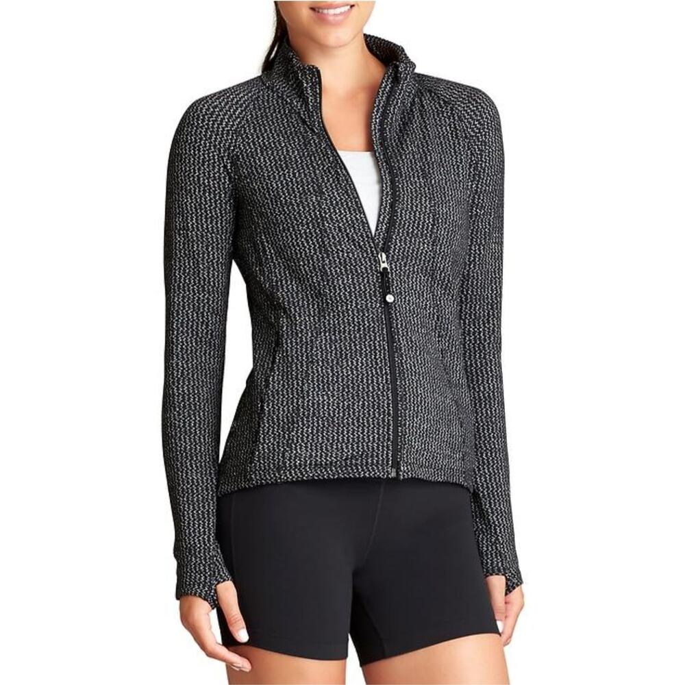 Athleta women Heartbeat hope full zip Jacket black size S‎